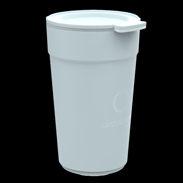 lichtblauwe recyclebare koffiebeker van 40cl