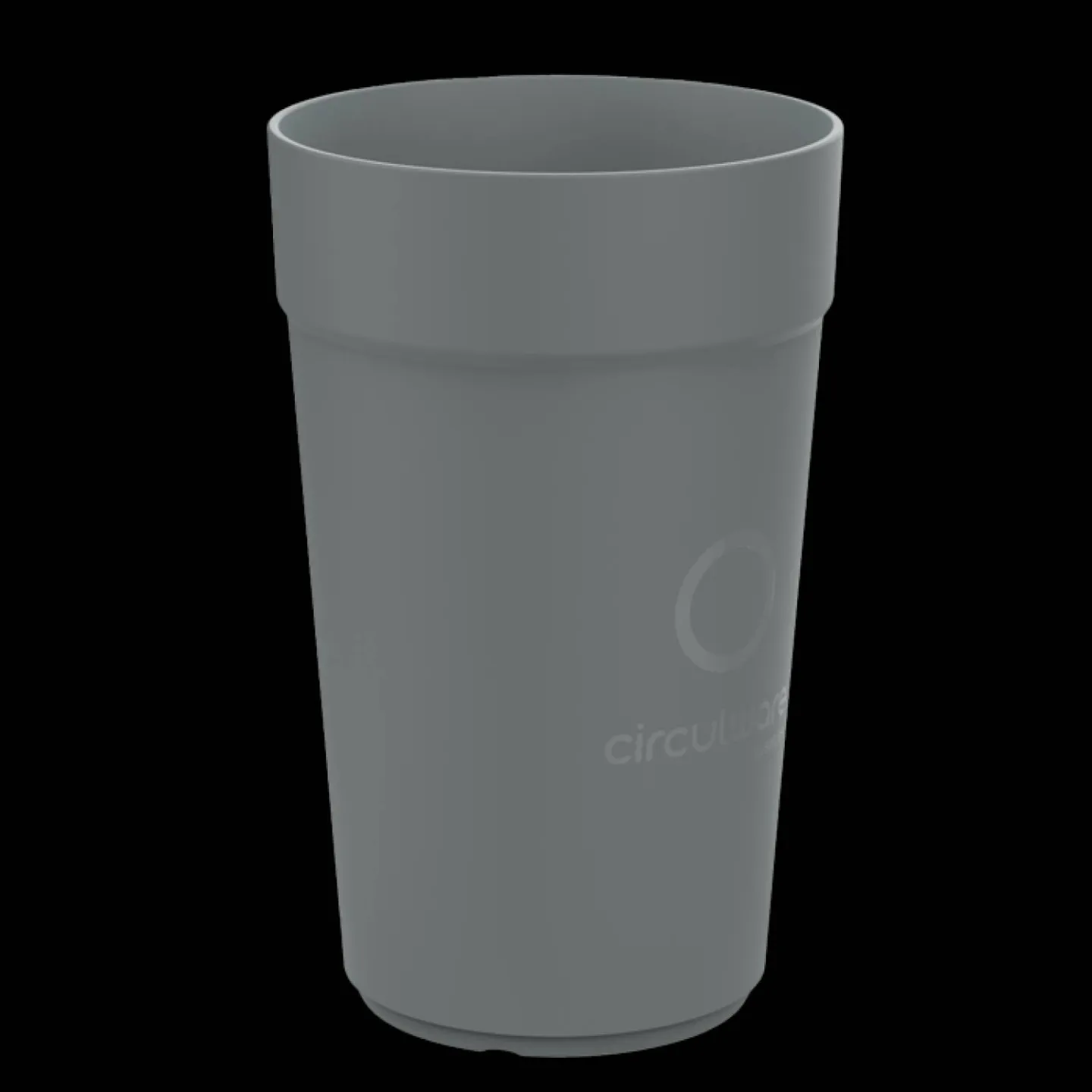 recyclebare koffiebeker circulware 40cl grijs.