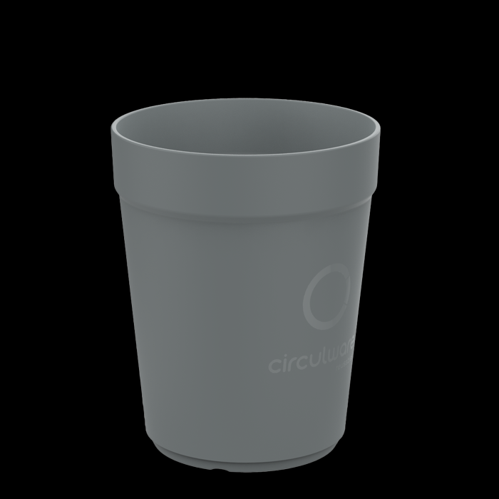 koffiebeker circulware 30cl donkergrijs