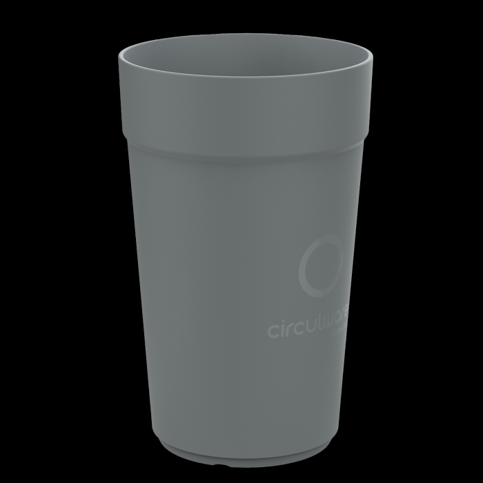 recyclebare koffiebeker circulware 40cl grijs