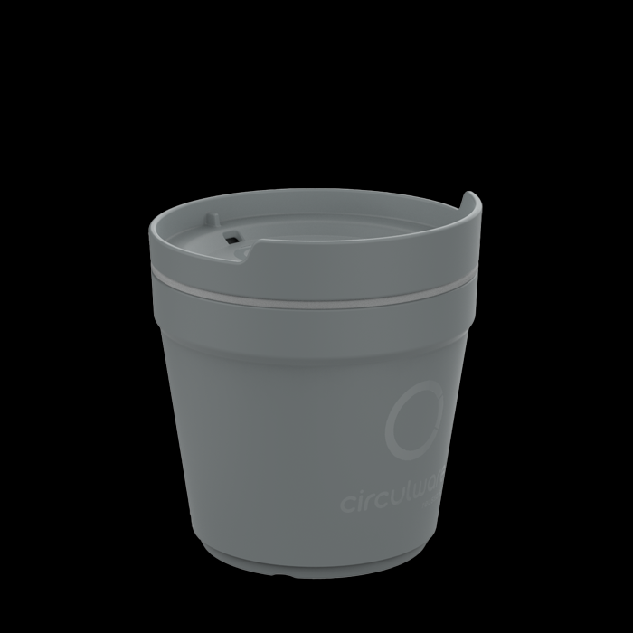 20cl koffiebeker donkergrijs recyclebaar
