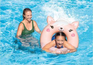 Zwemband cute animal tube roze kopen