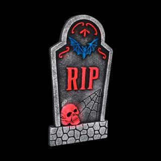 Halloween decoratie RIP grafsteen rood 41cm