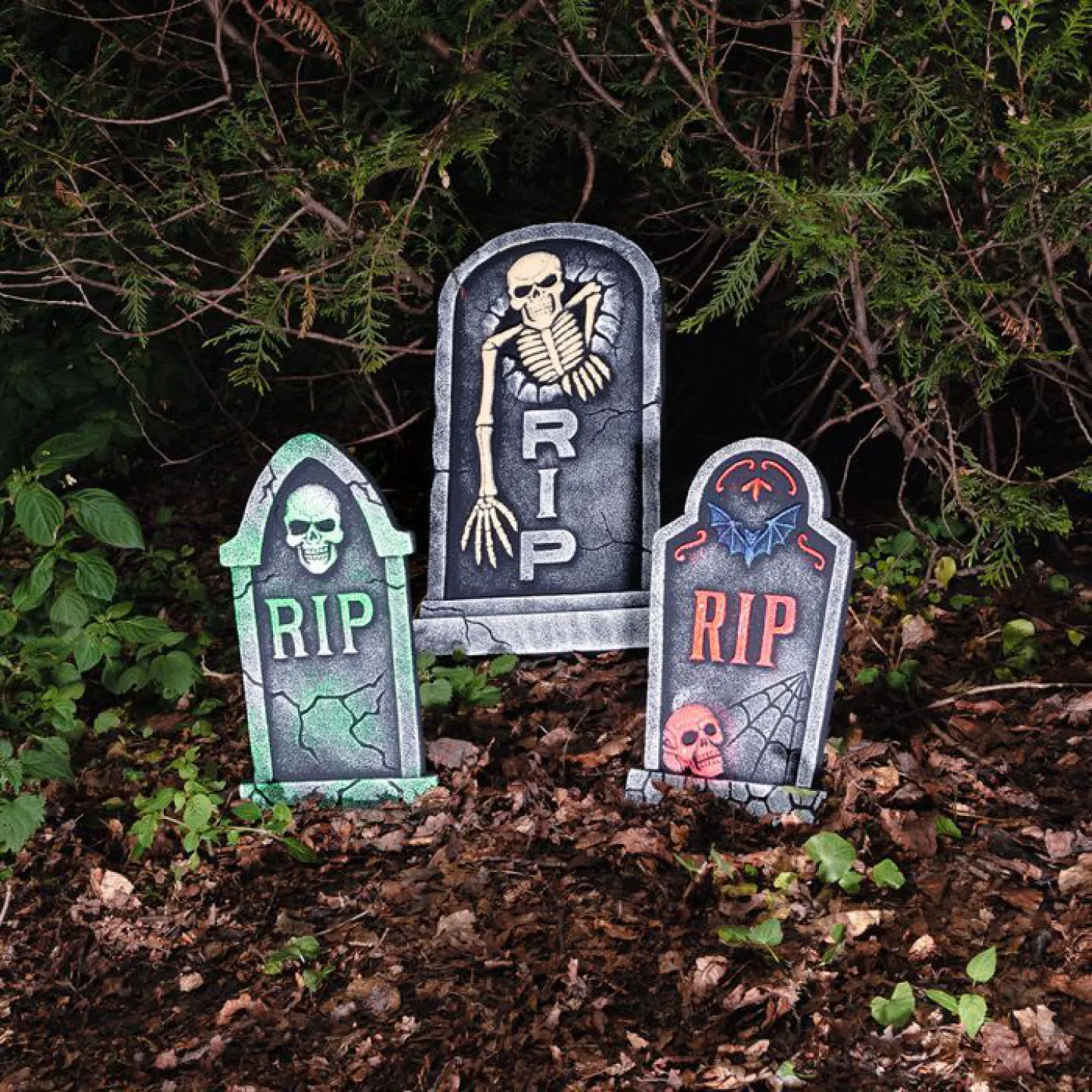 Halloween decoratie RIP grafsteen 41cm groen.