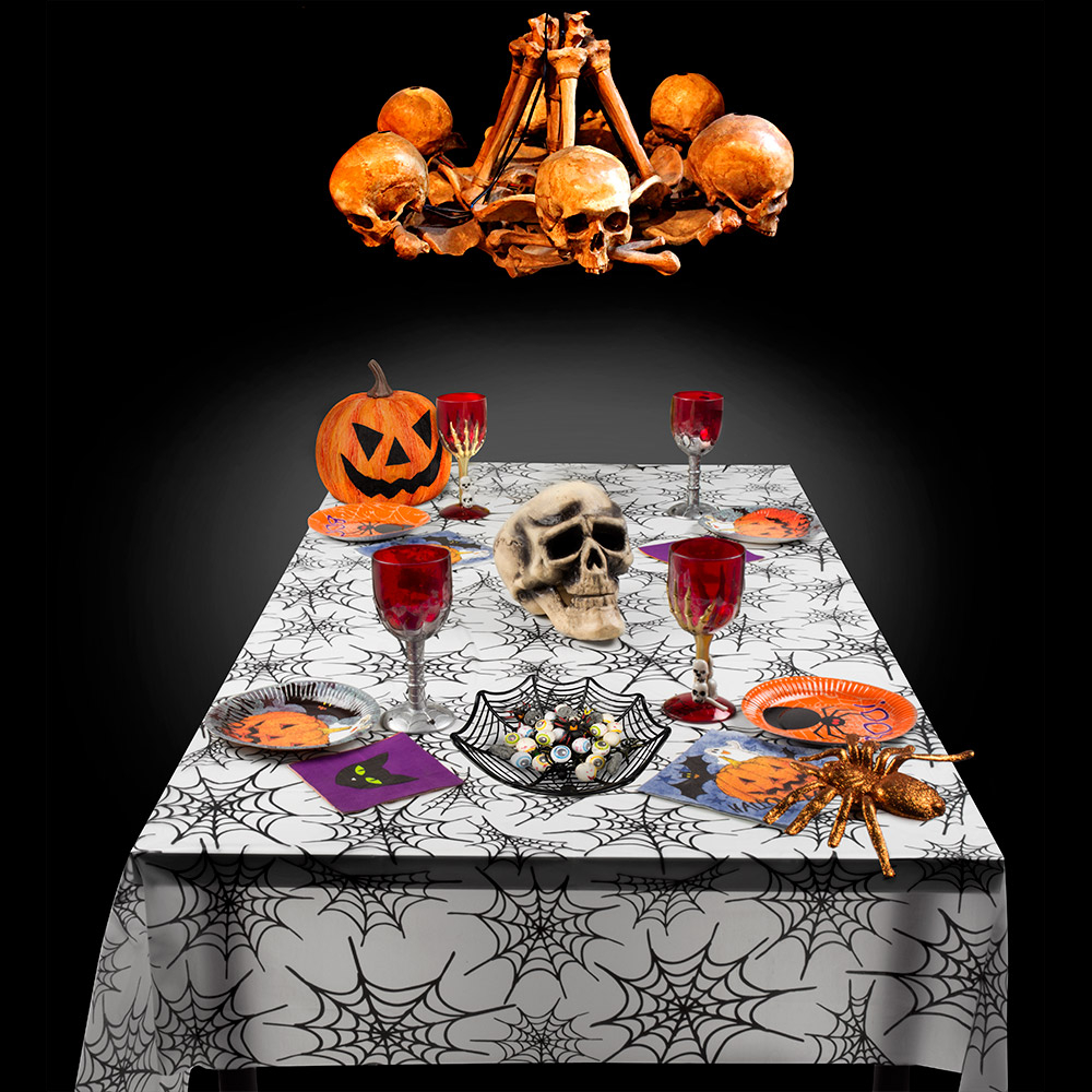 Halloween tafelkleed spinnenweb kopen