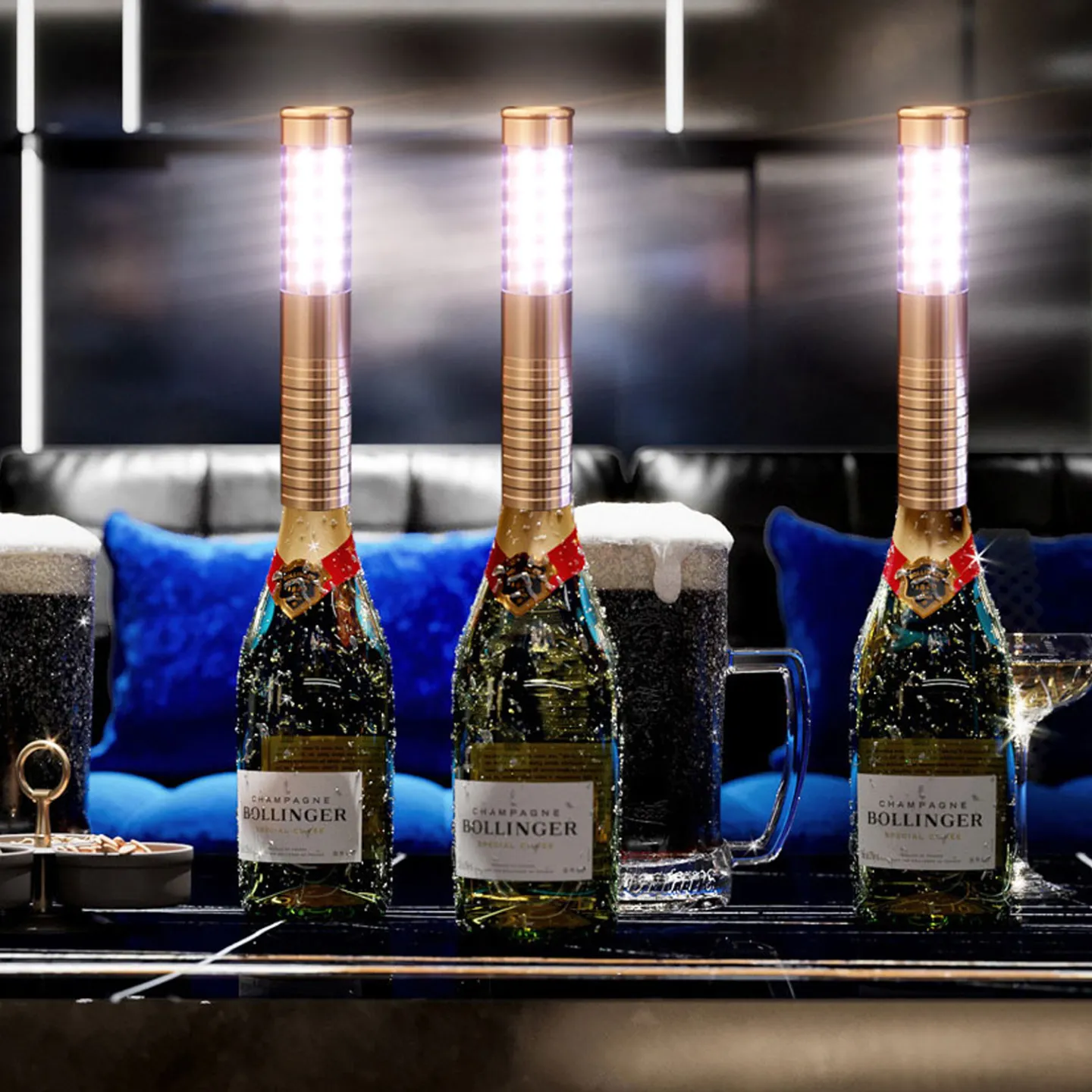 Champagne fles topper LED online.