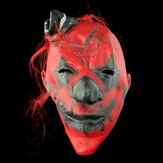 Halloween masker horror clown rood/zwart kopen