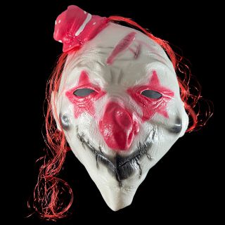 Halloween masker horror clown wit/rood kopen