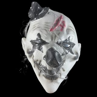 Halloween masker horror clown wit/zwart kopen