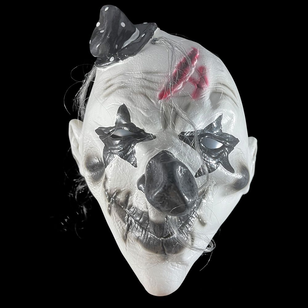 Halloween masker horror clown wit/zwart kopen