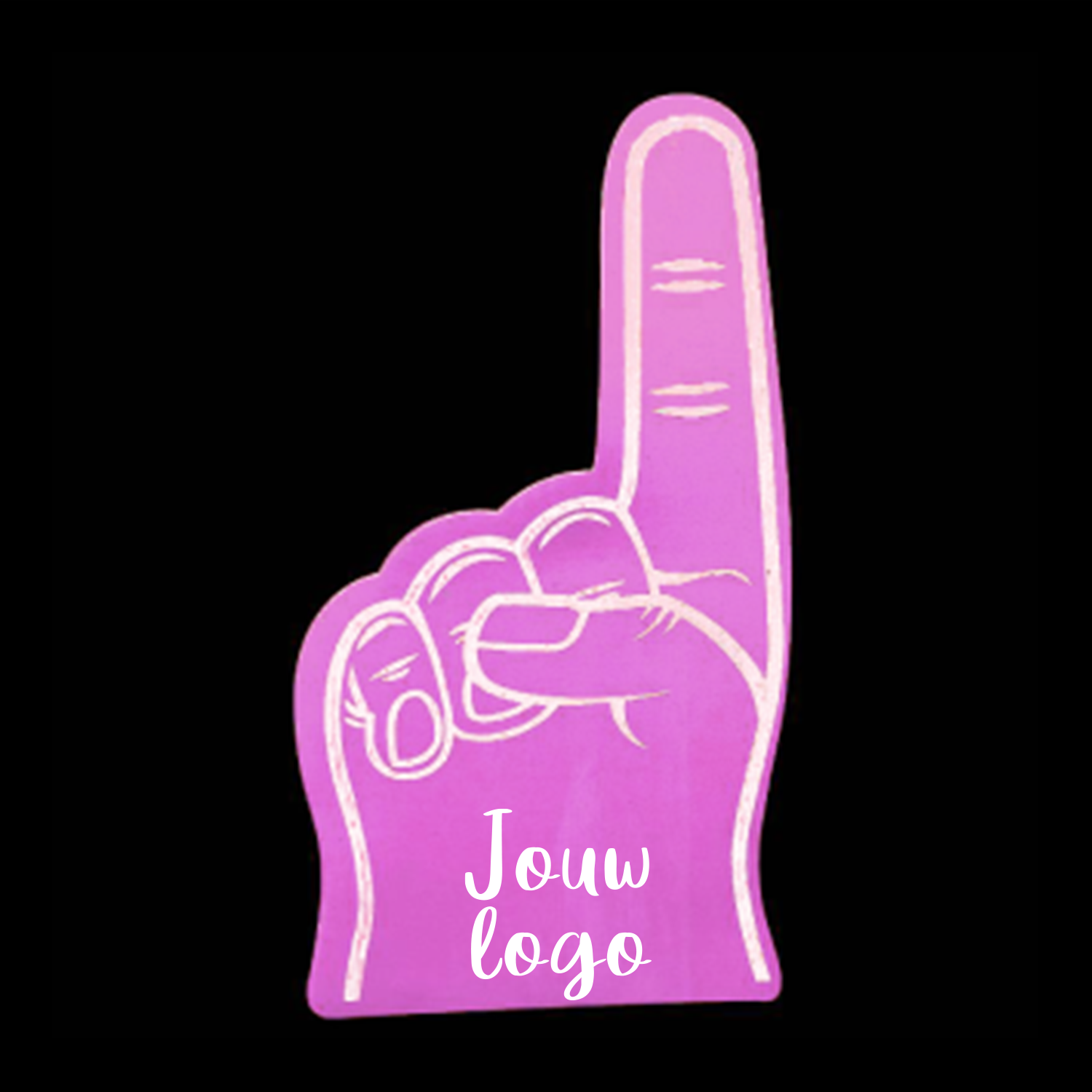 Foam handen bedrukken Wijsvinger roze