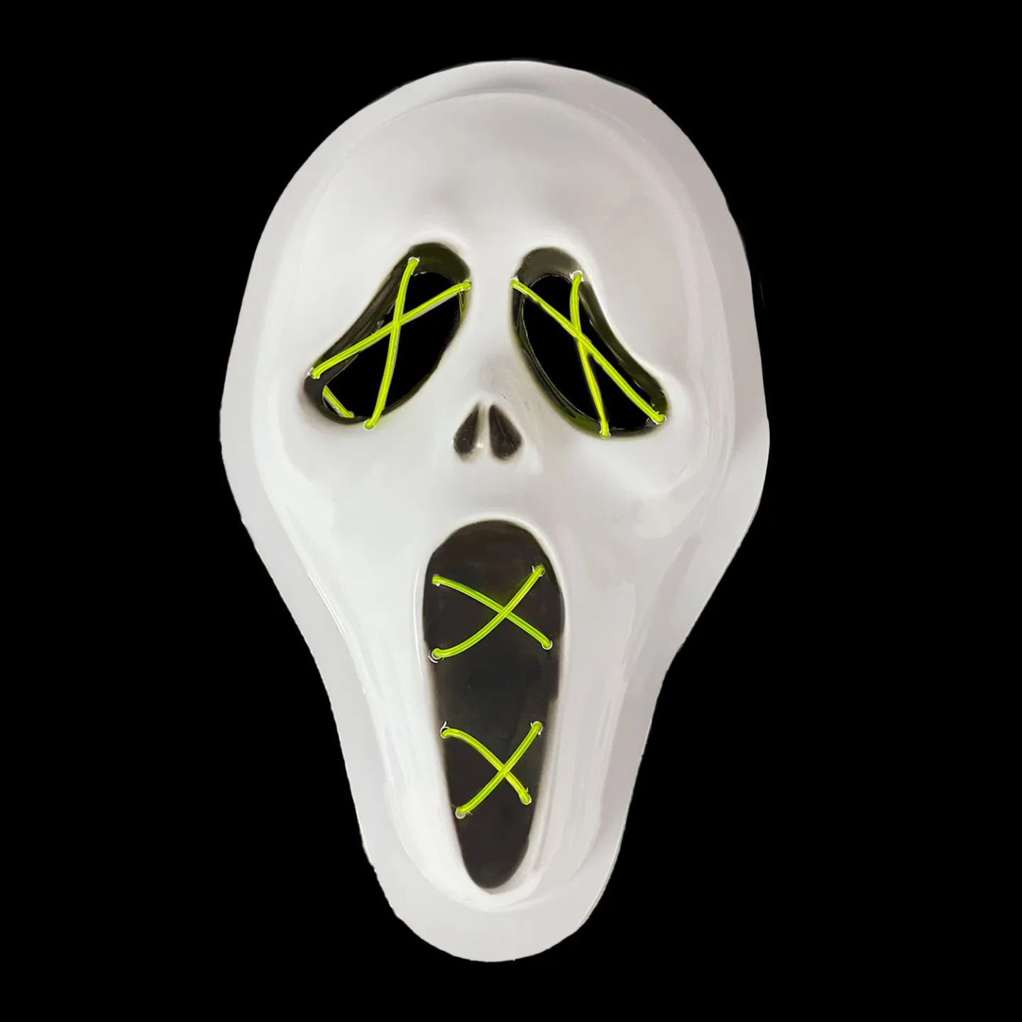 Halloween masker - Scream - LED groen kopen.
