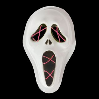 Halloween masker - Scream - LED roze kopen