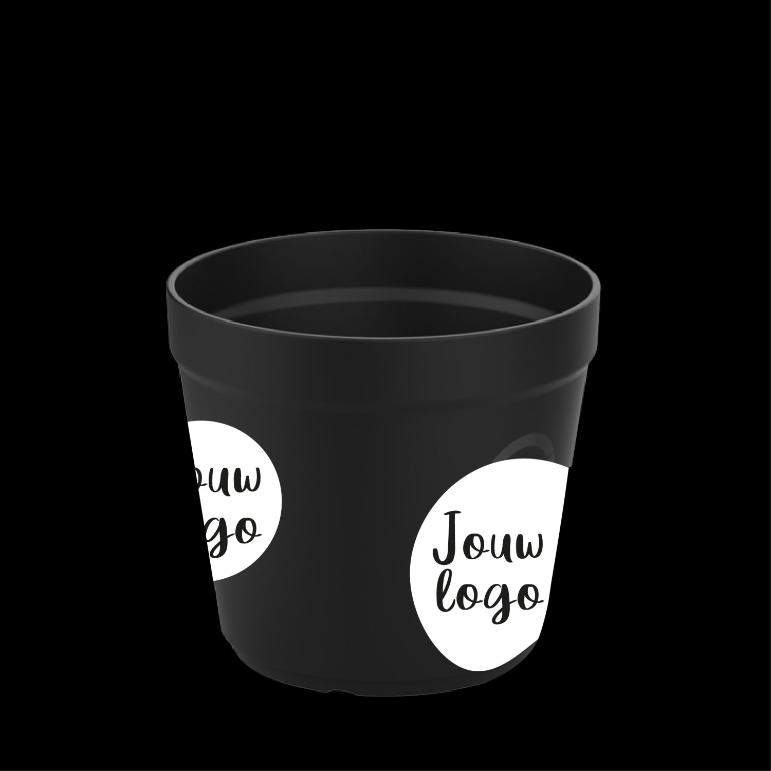 Koffiebekers bedrukken IML 20cl zwart