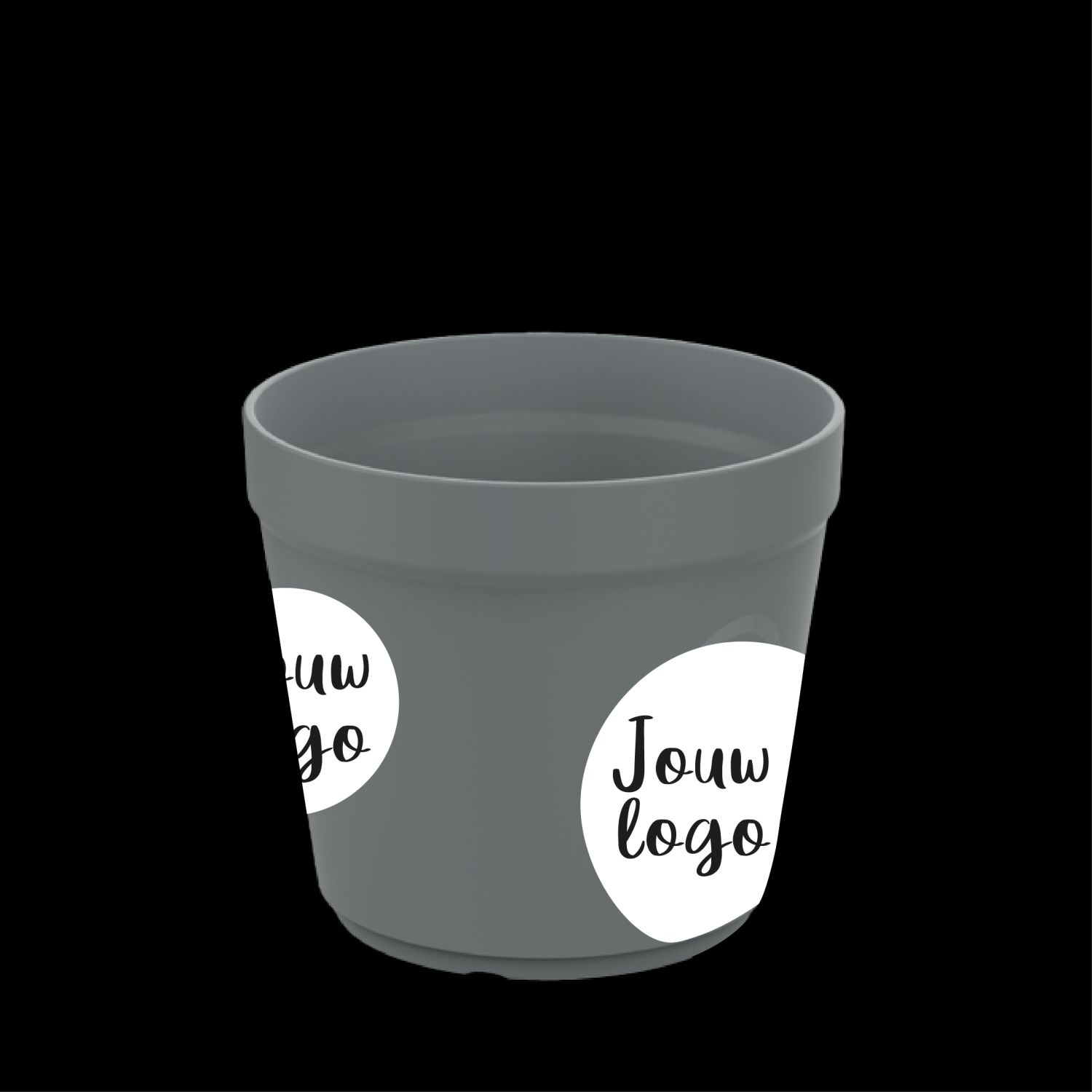 Koffiebekers bedrukken IML 20cl donkergrijs