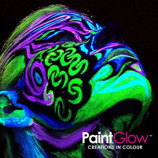 Glow neon in the dark make up festivals