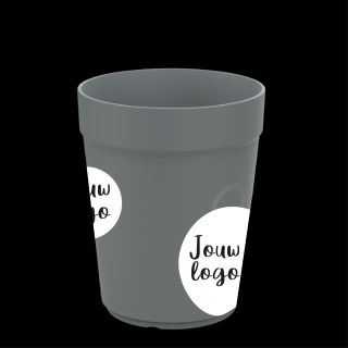 Koffiebekers bedrukken IML 30cl donkergrijs