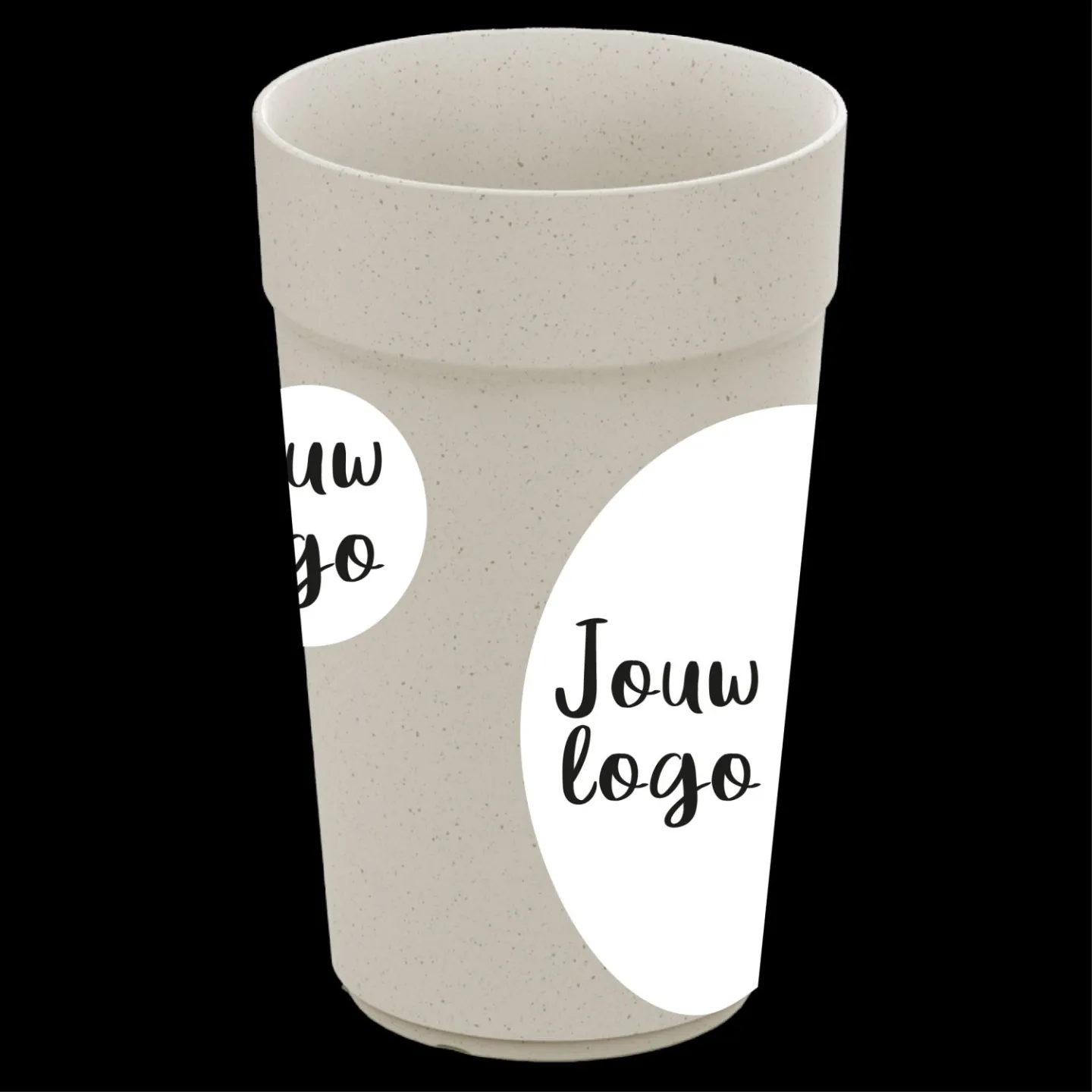 Koffiebekers bedrukken IML 40cl beige.