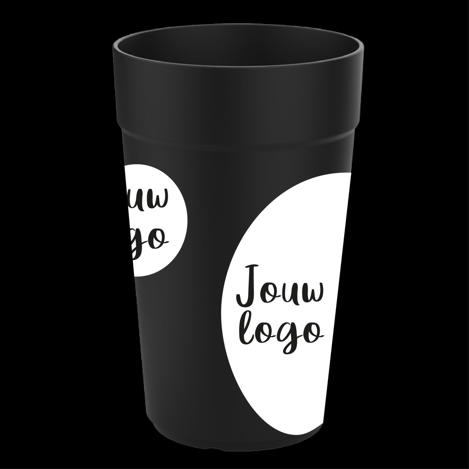 Koffiebekers bedrukken IML 40cl zwart