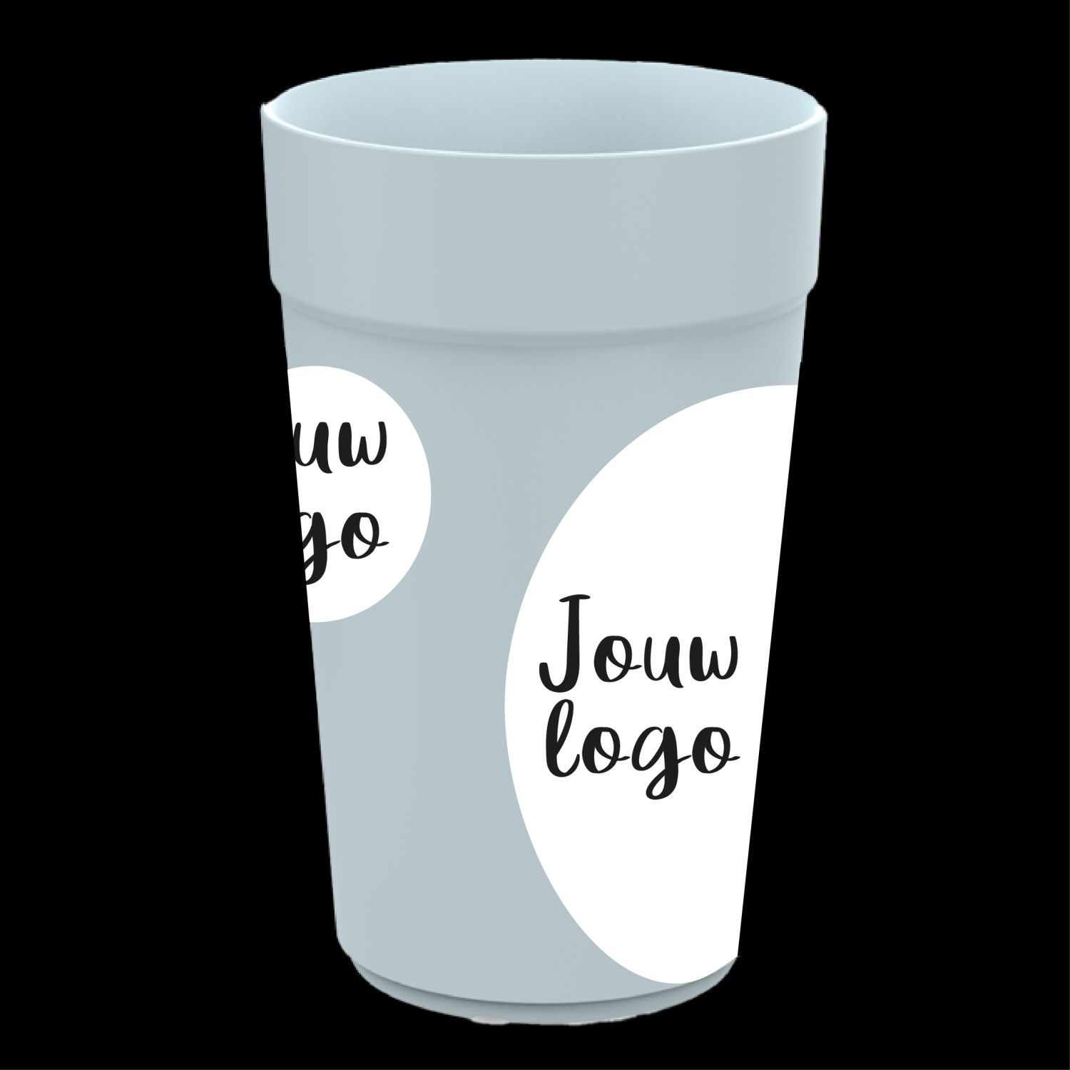 Koffiebekers bedrukken IML 40cl lichtblauw