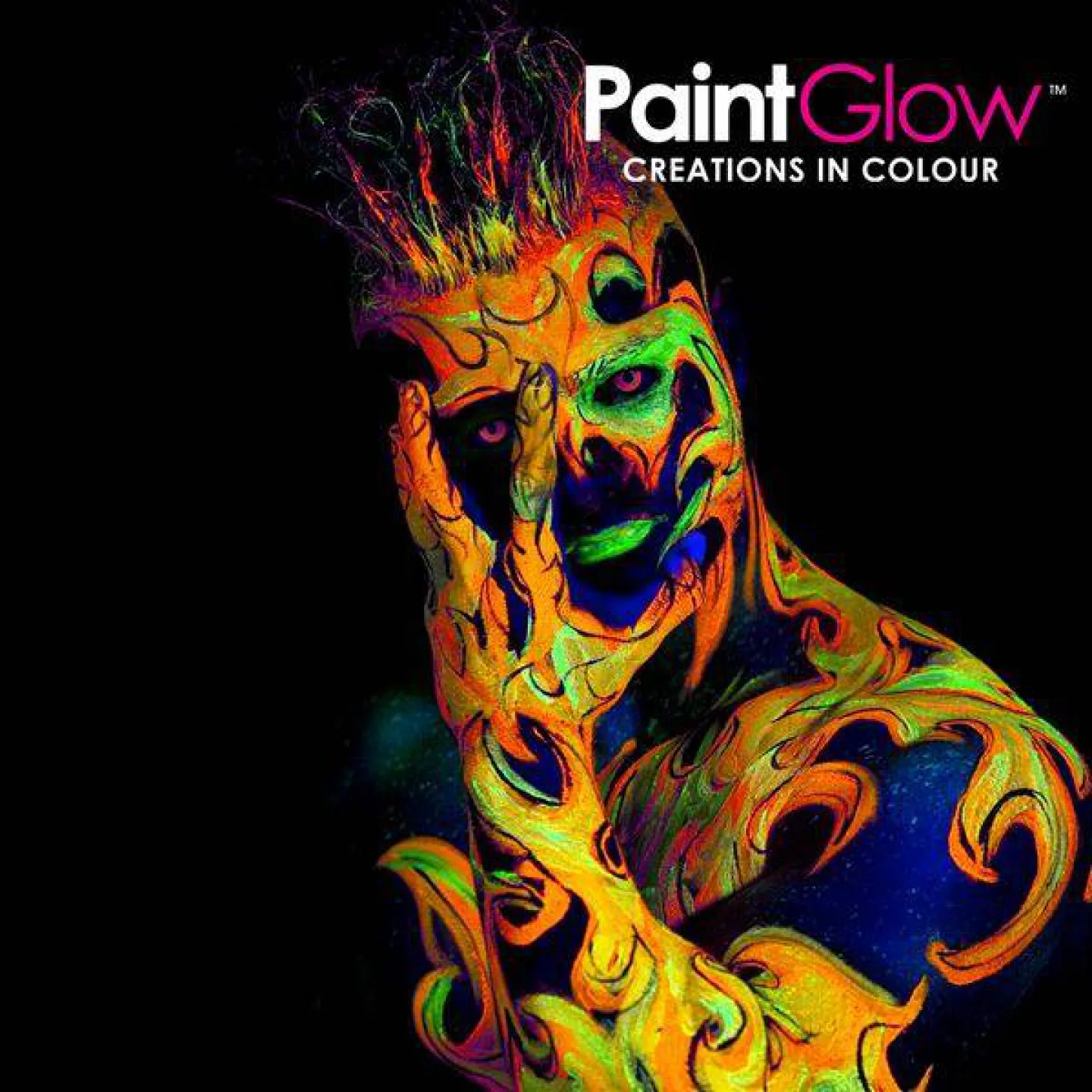 UV lichtgevende body paint blacklight.