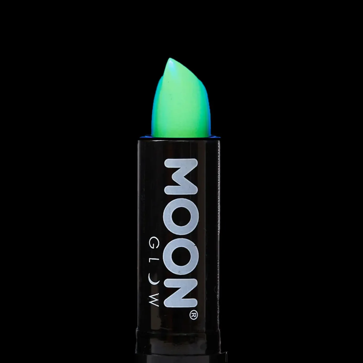 Lichtgevende UV lippenstift groen.
