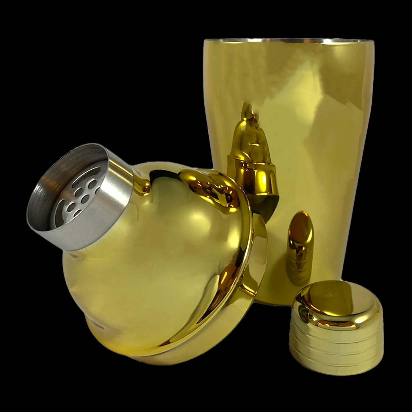 Goedkope RVS cocktailshaker - 55cl - Goud.