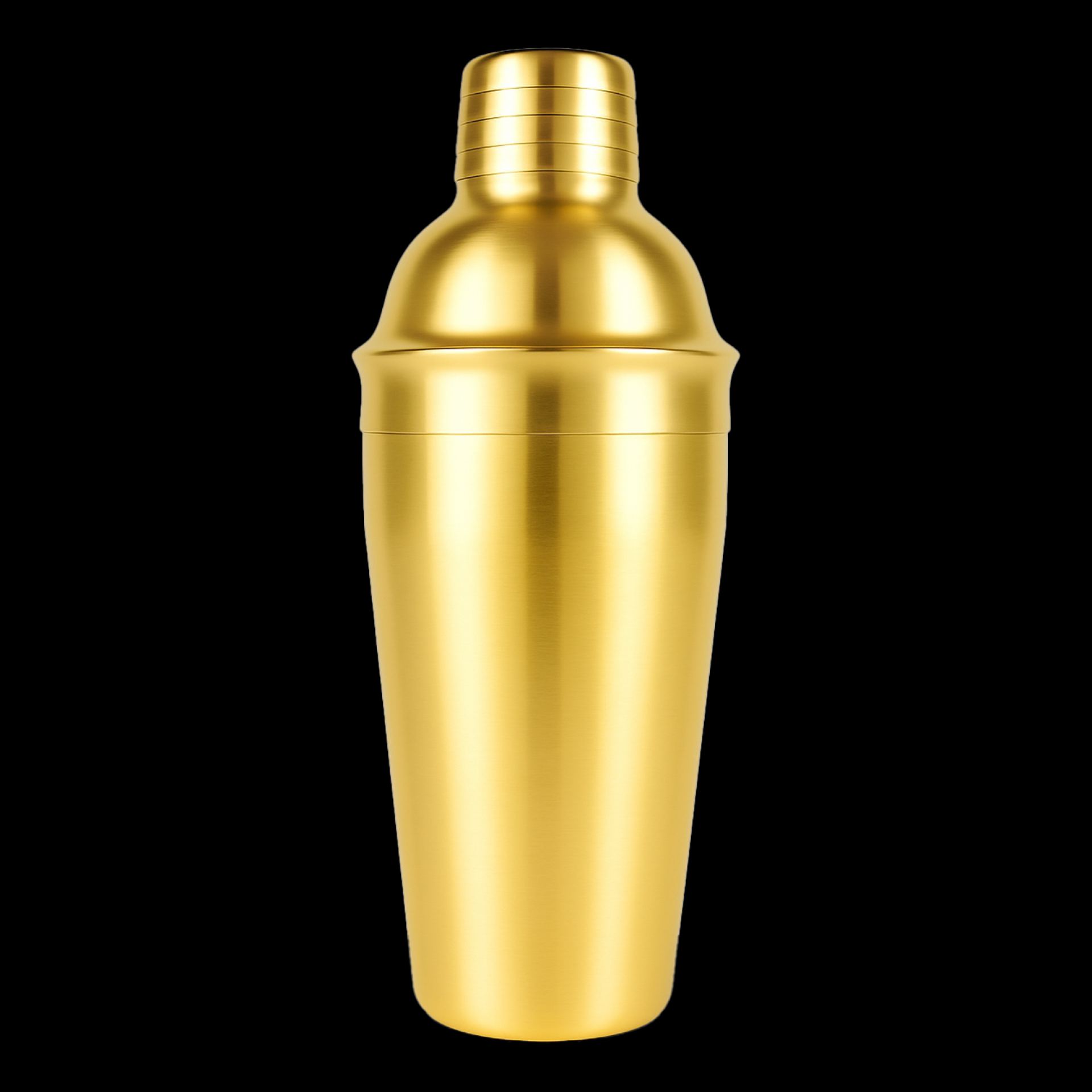 RVS cocktailshaker 55cl goud vooraanzicht