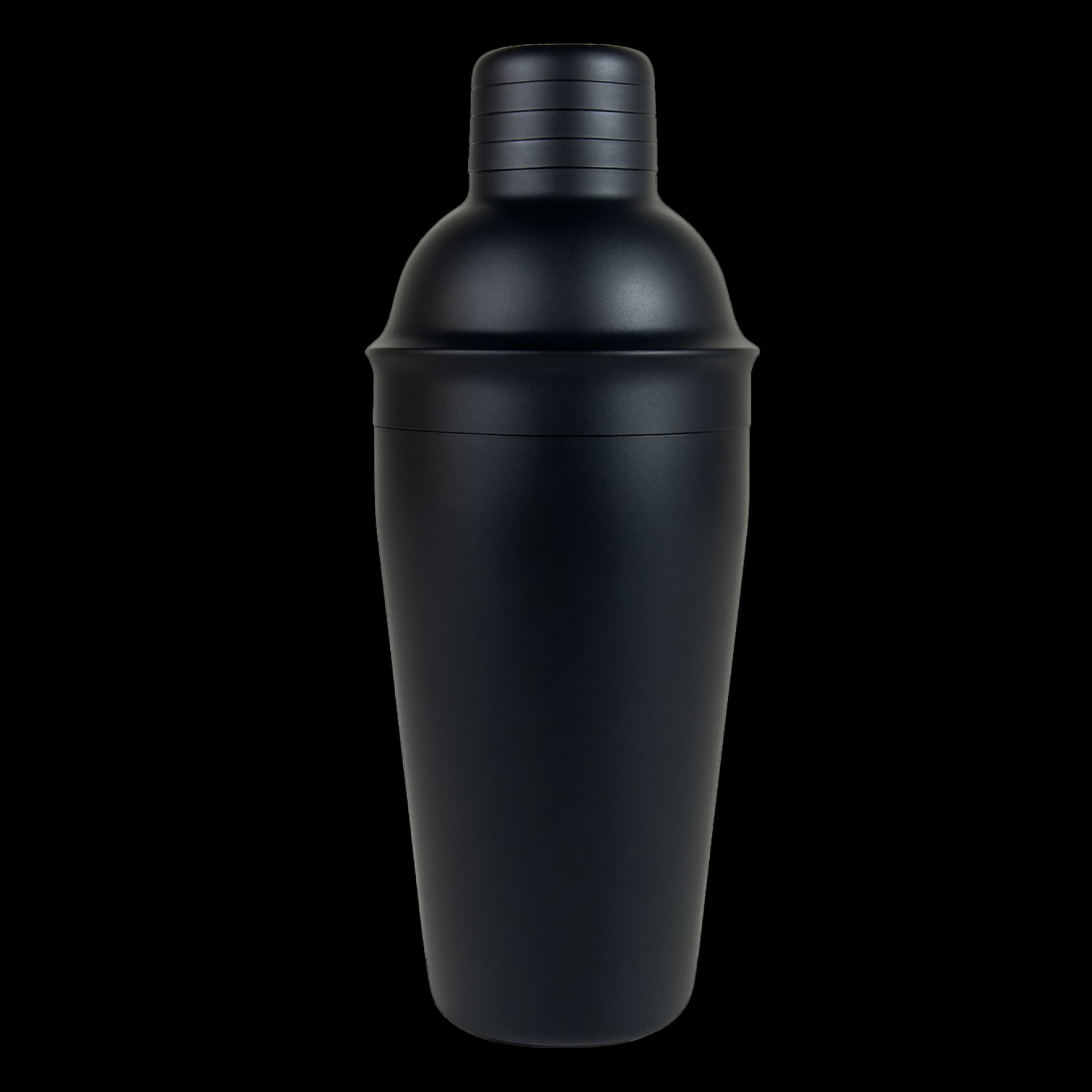 RVS cocktailshaker 55cl zwart vooraanzicht