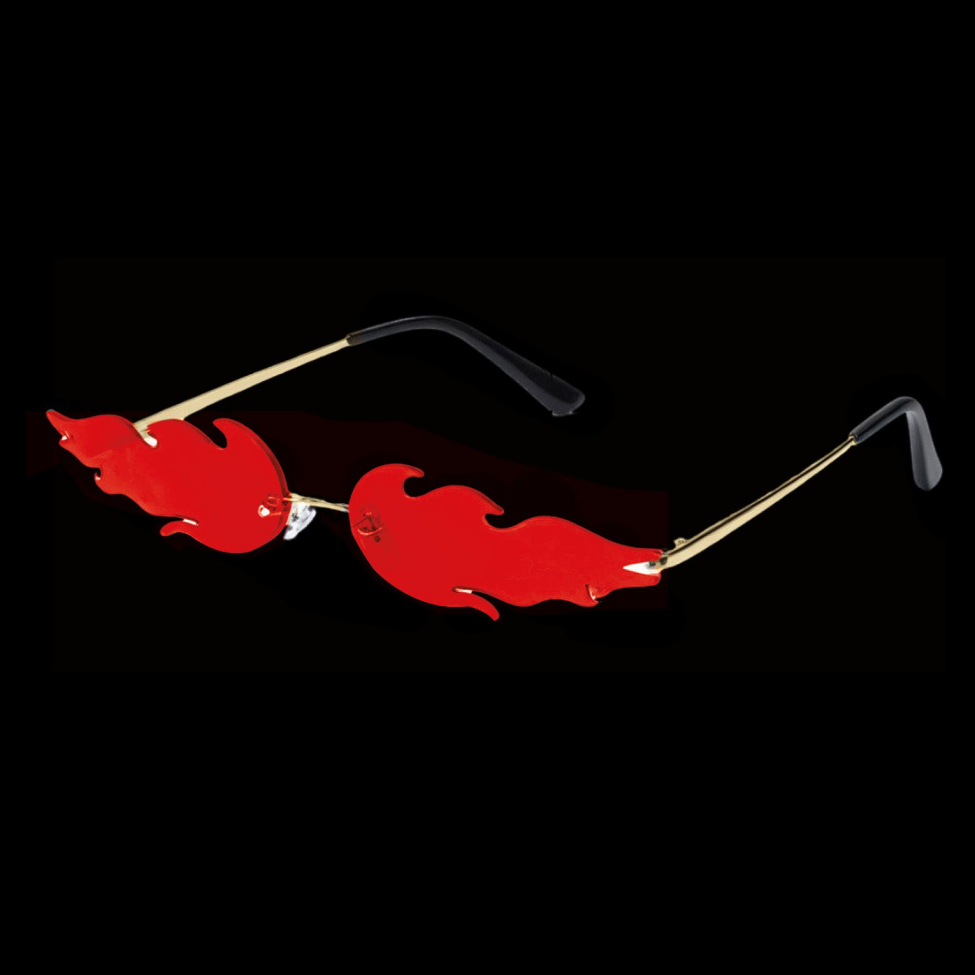 Rave bril vlammetjes rood