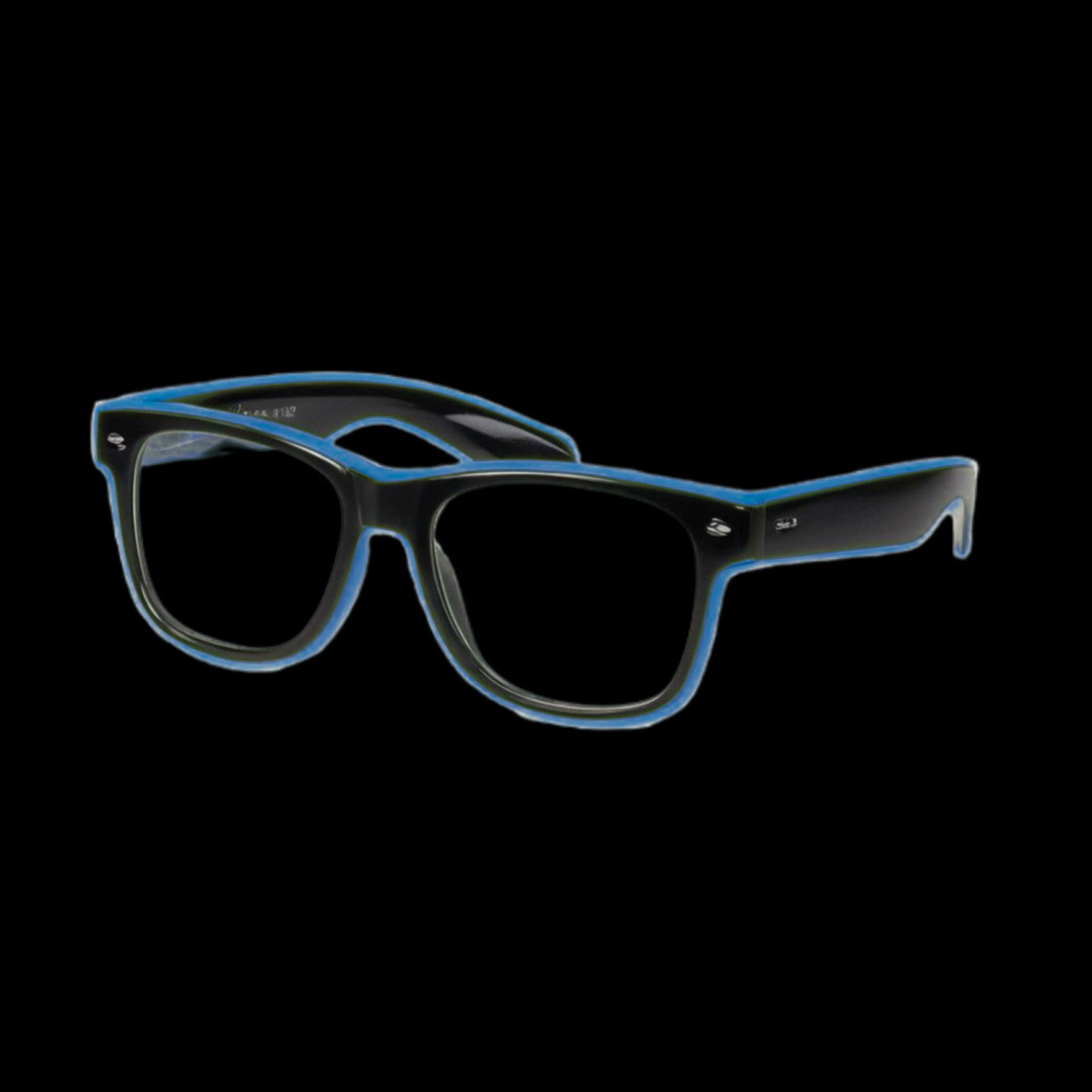 Festival bril LED blauw