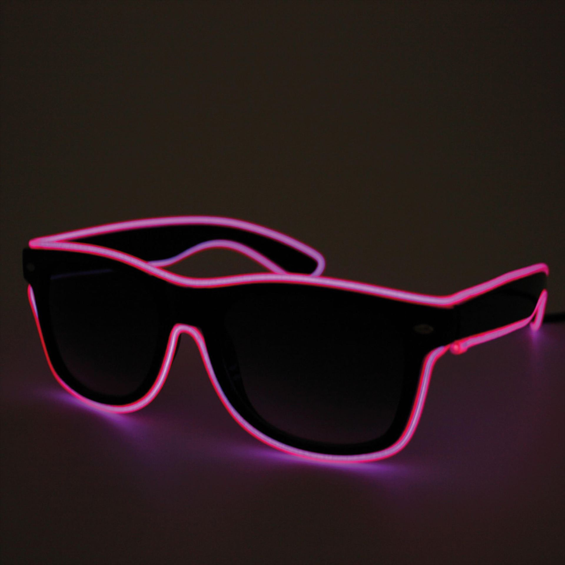 Festival bril LED roze kopen