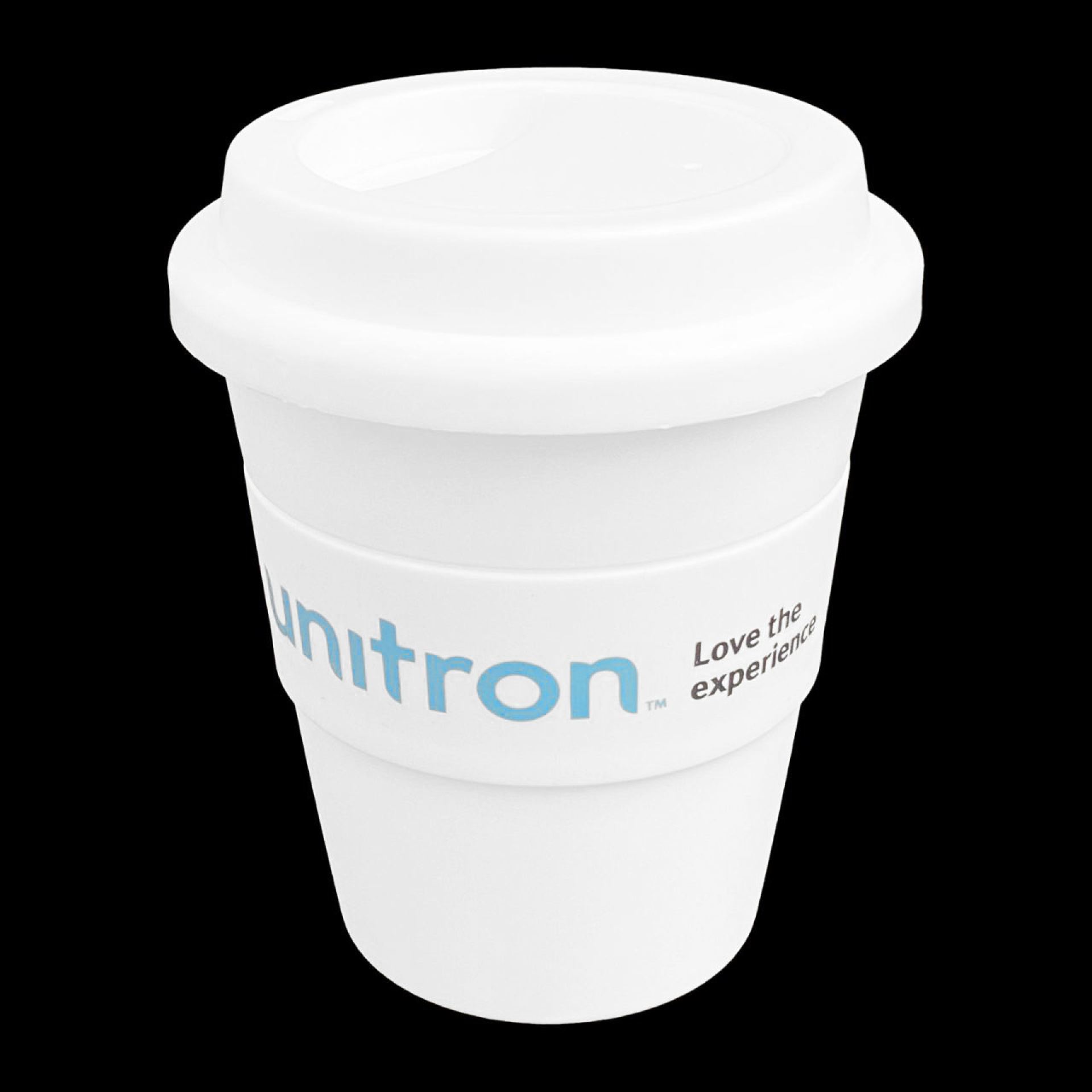 Wit Koffiebeker to go bedrukken 35cl