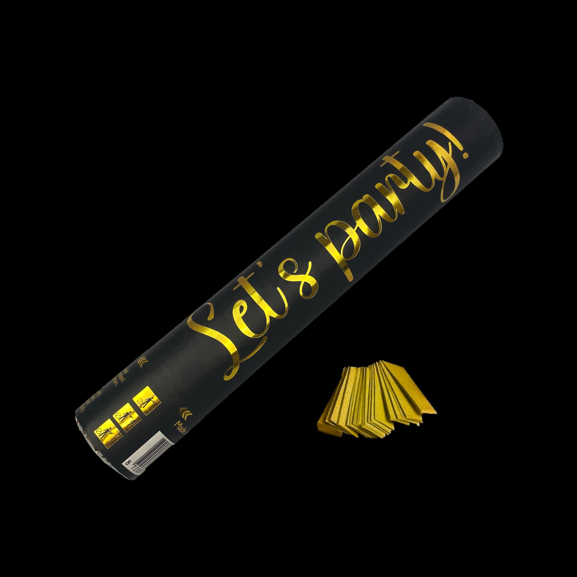 Fjesta confetti kanon 30cm Goud