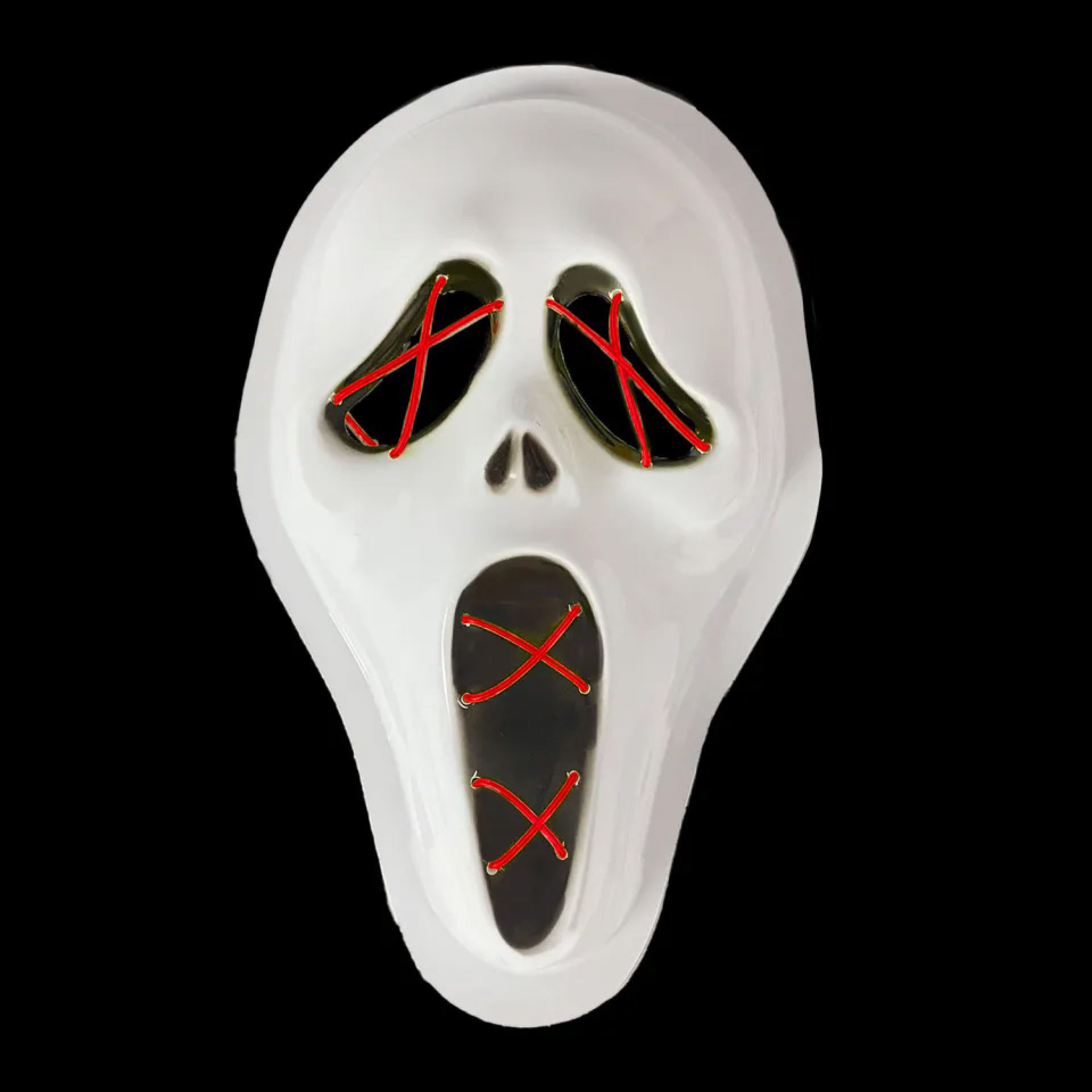 Halloween masker Scream LED rood kopen