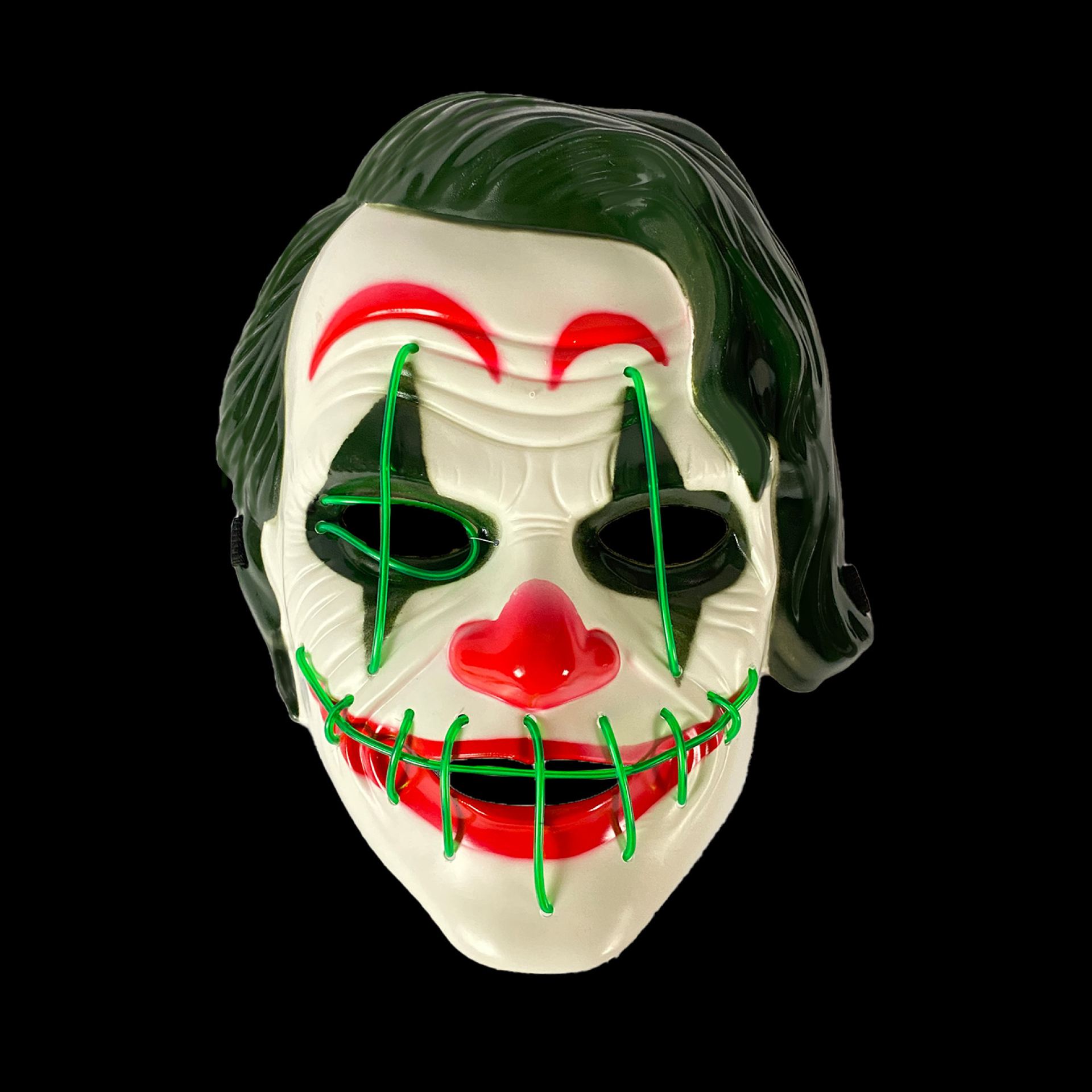 Halloween masker the joker LED groen kopen