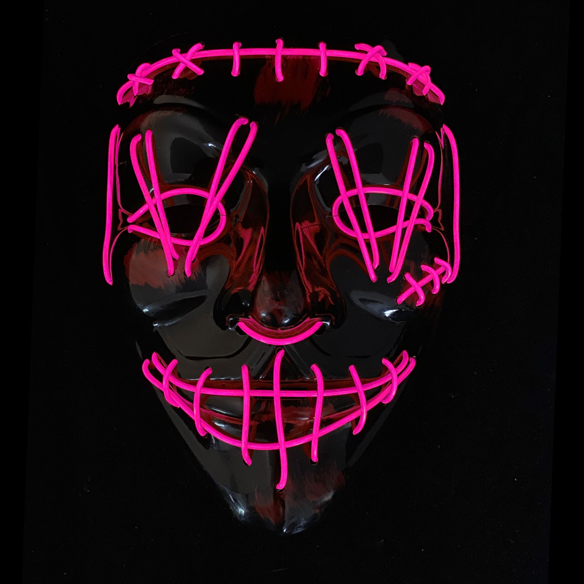 Halloween masker the purge led roze