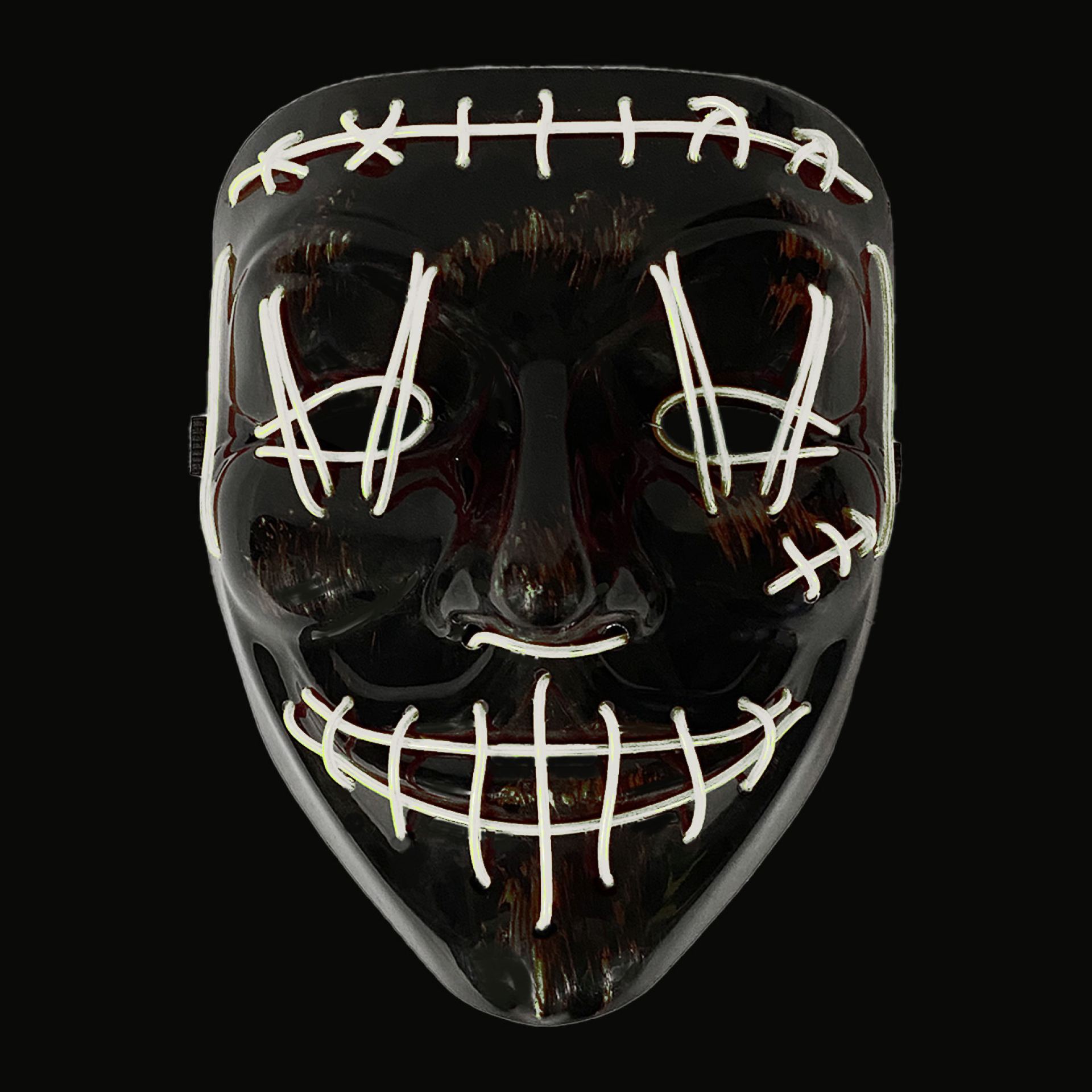 Halloween masker the purge led wit kopen