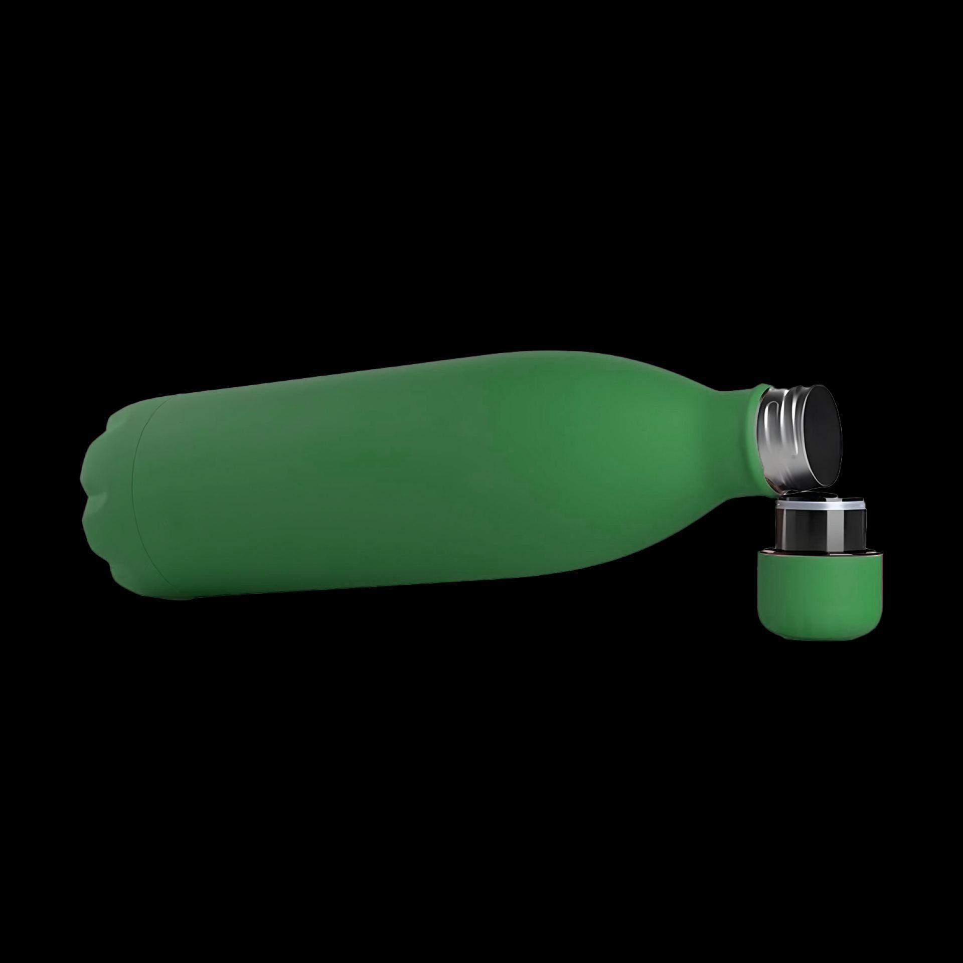 RVS drinkfles 50cl donkergroen open