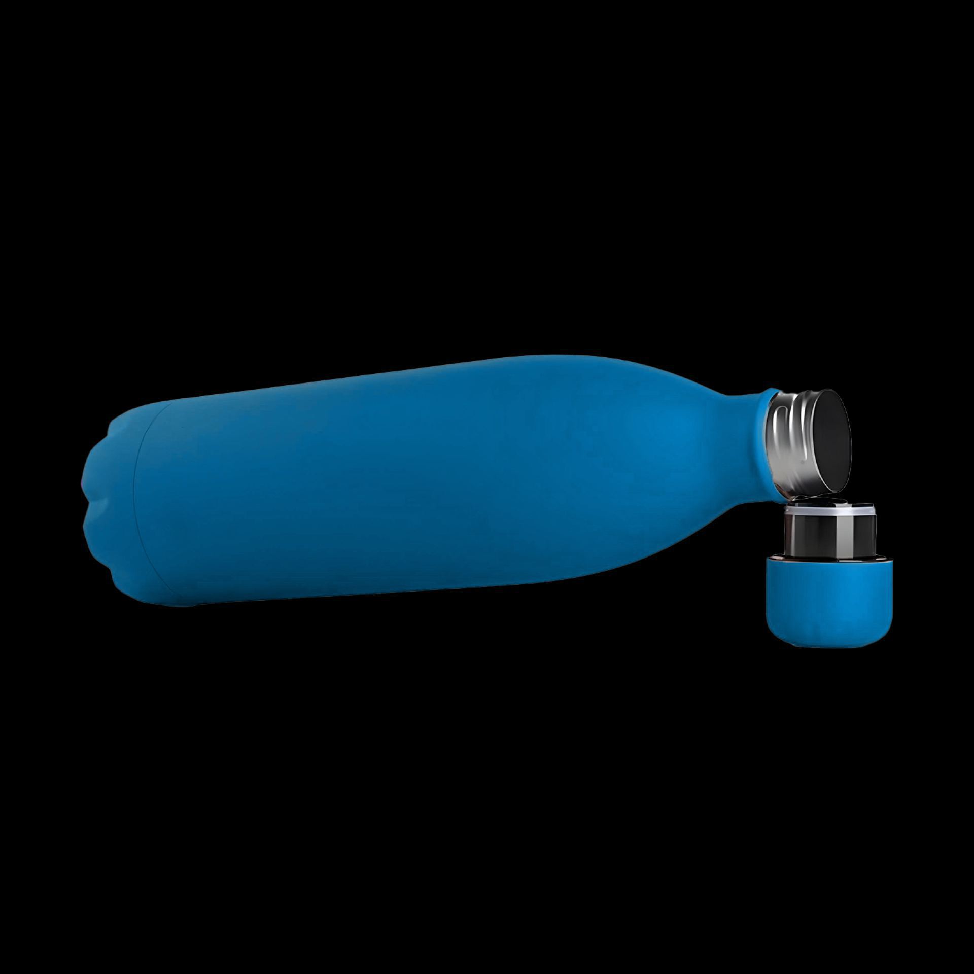 RVS drinkfles 50cl blauw open