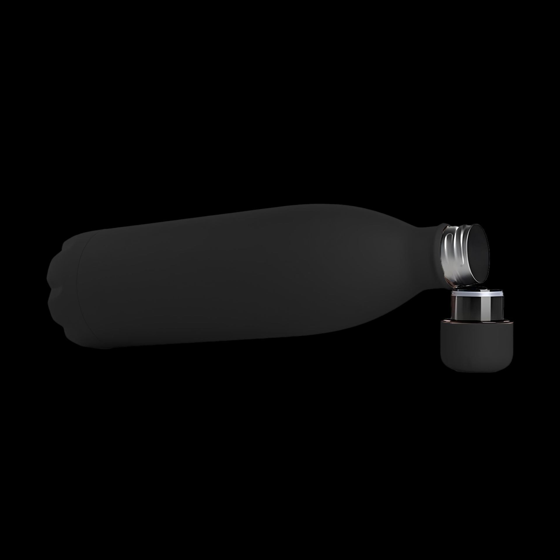 RVS drinkfles 75cl zwart.open