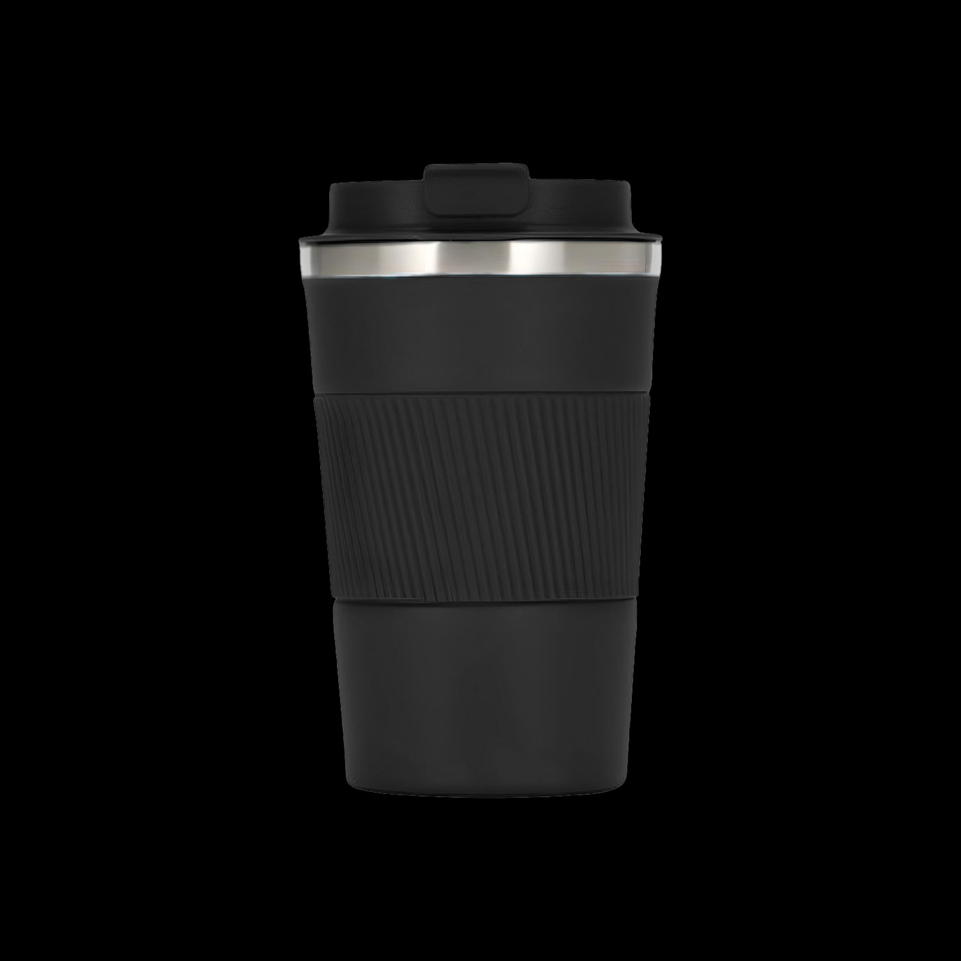 RVS koffiebeker to go 38cl zwart