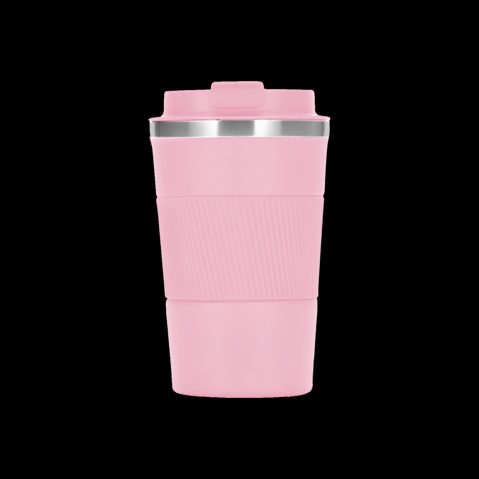 RVS koffiebeker to go 38cl lichtroze