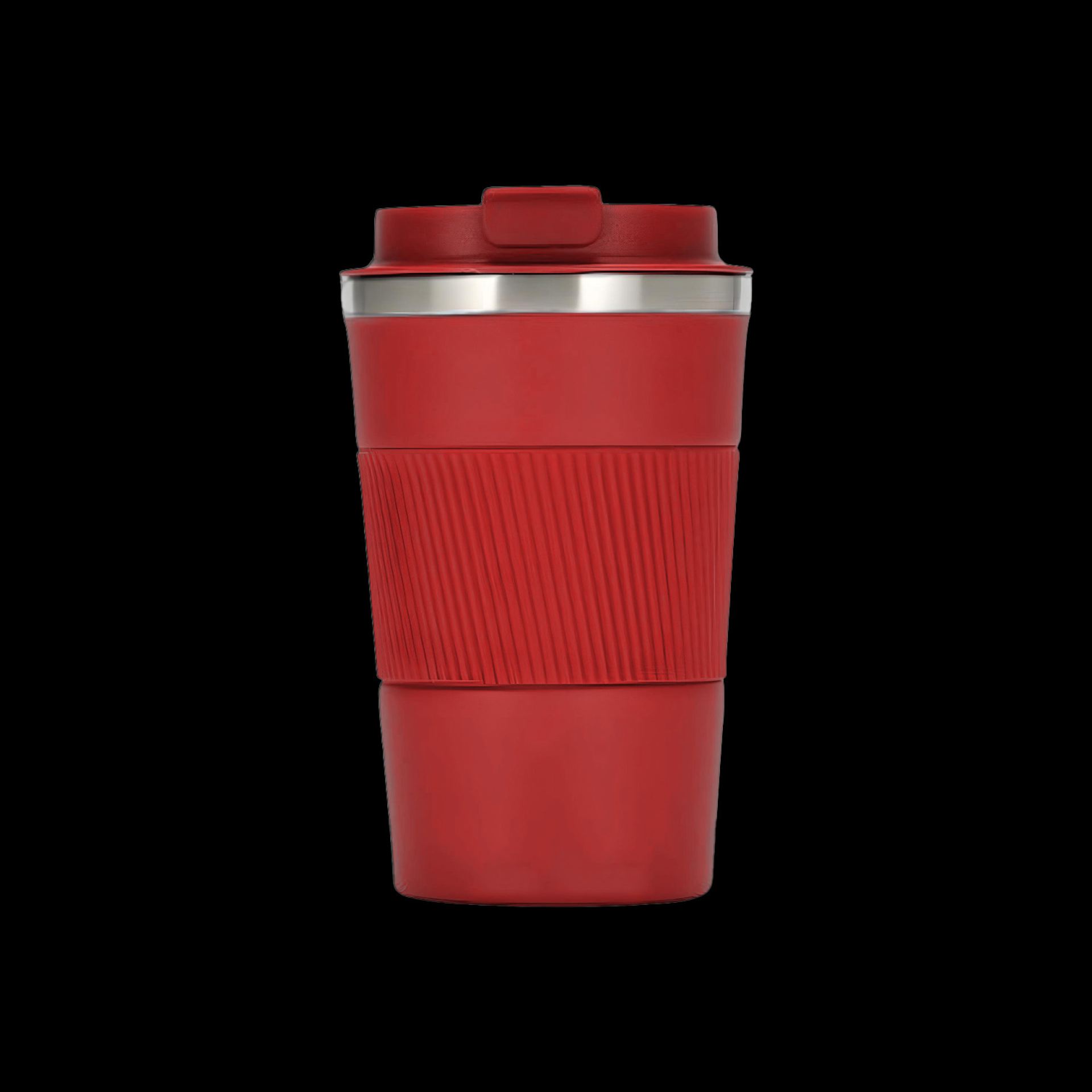 RVS koffiebeker to go 38cl rood