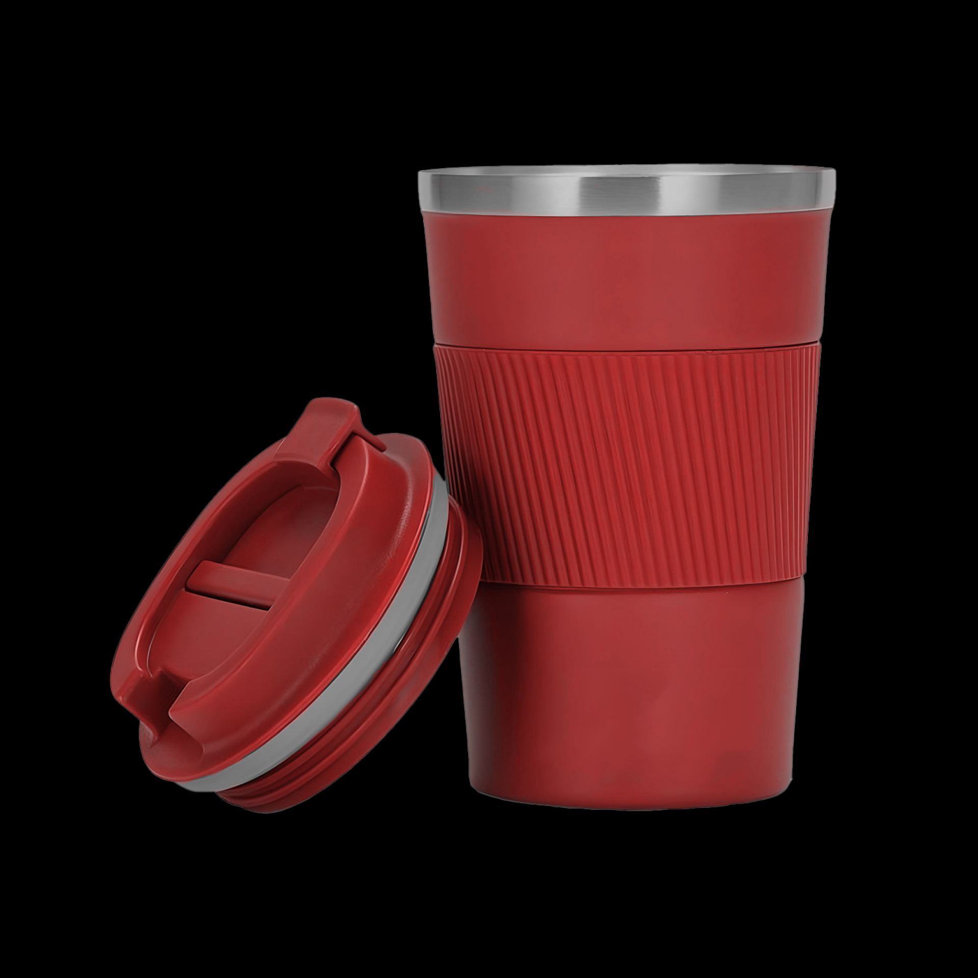 RVS koffiebeker to go 38cl rood kopen