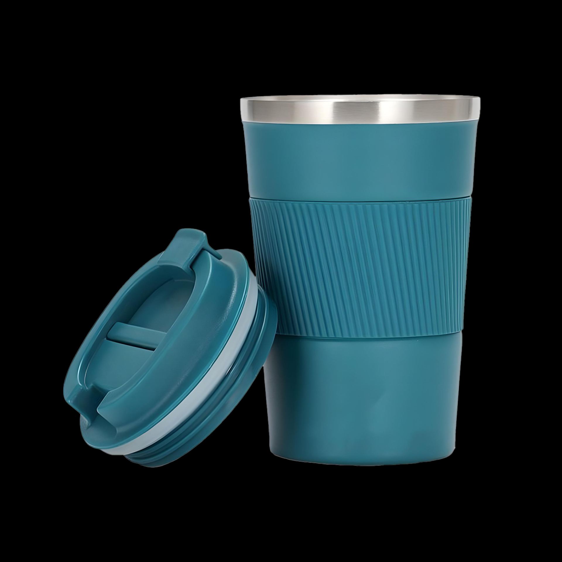 RVS koffiebekers to go 38cl blauw kopen