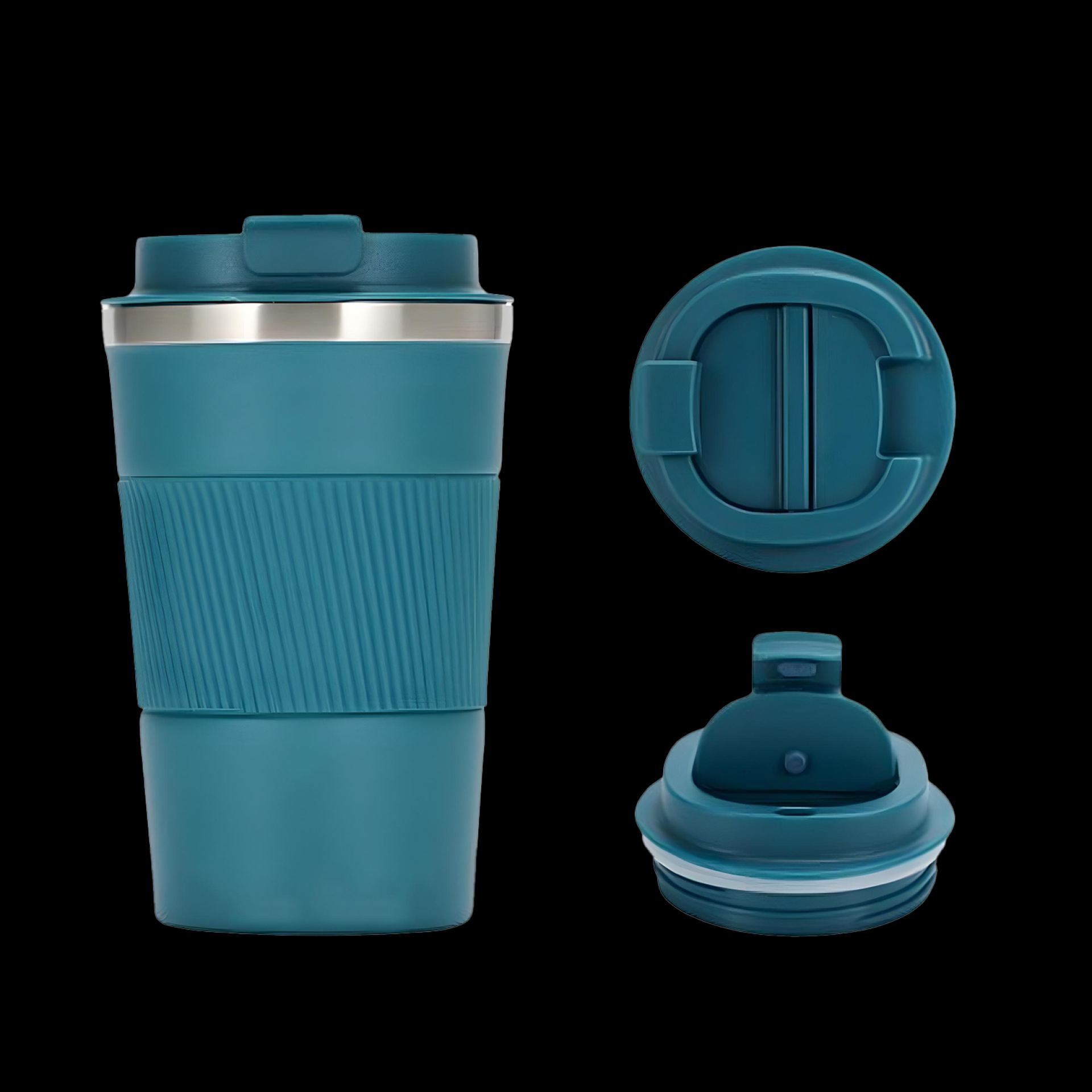 RVS koffiebekers to go 38cl blauw bestellen