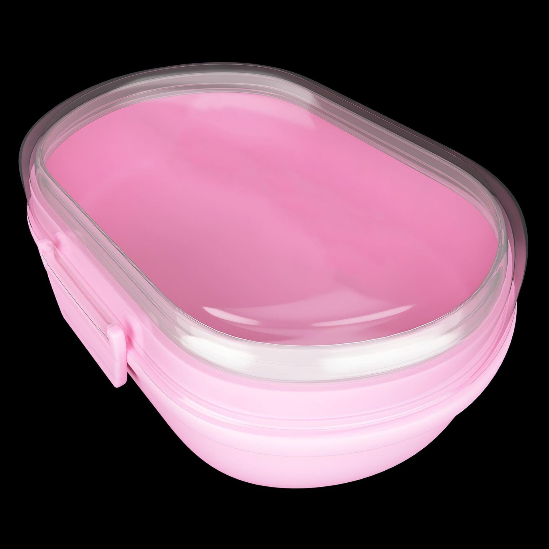 Broodtrommel lunchbox ovaal lichtroze