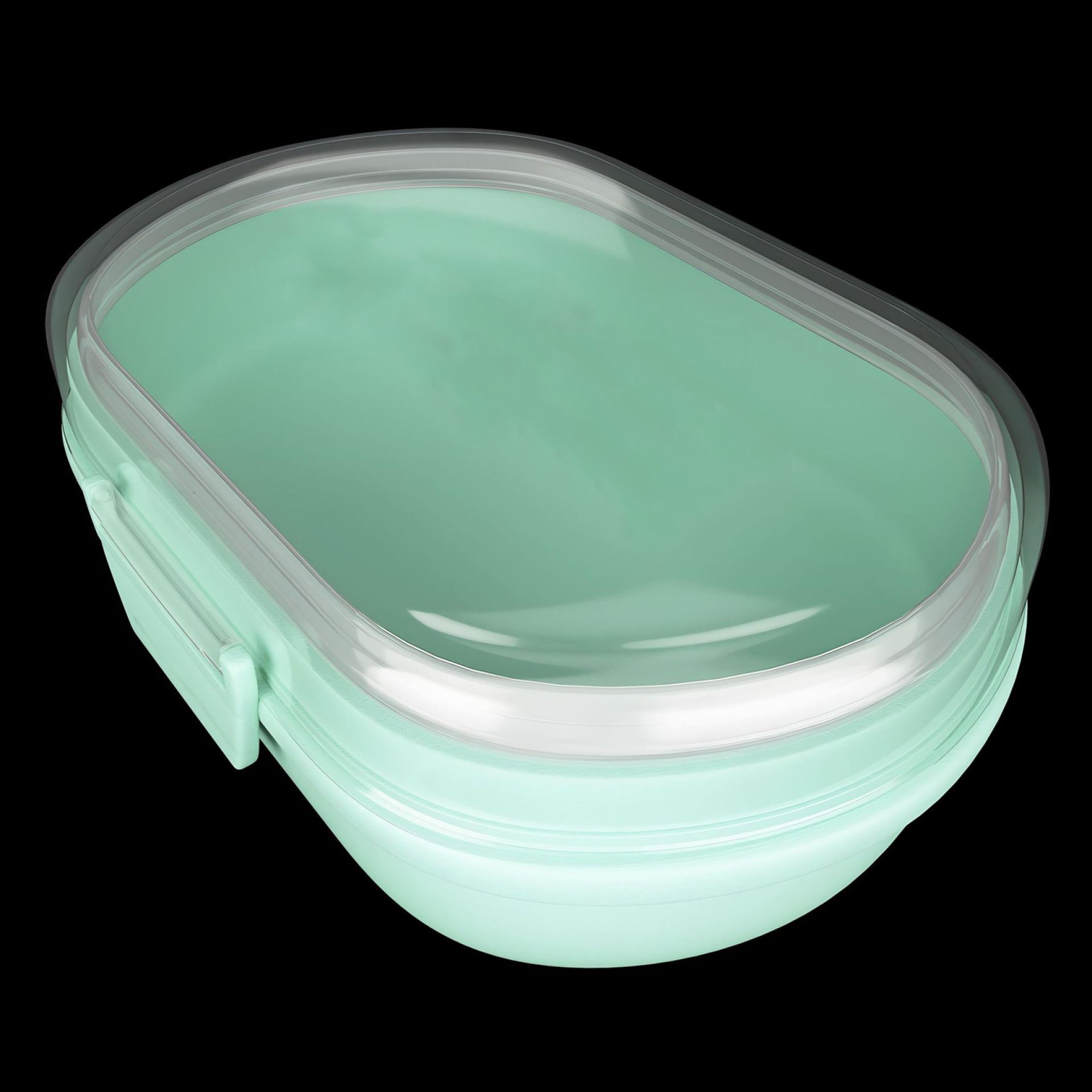 Broodtrommel lunchbox ovaal mintgroen