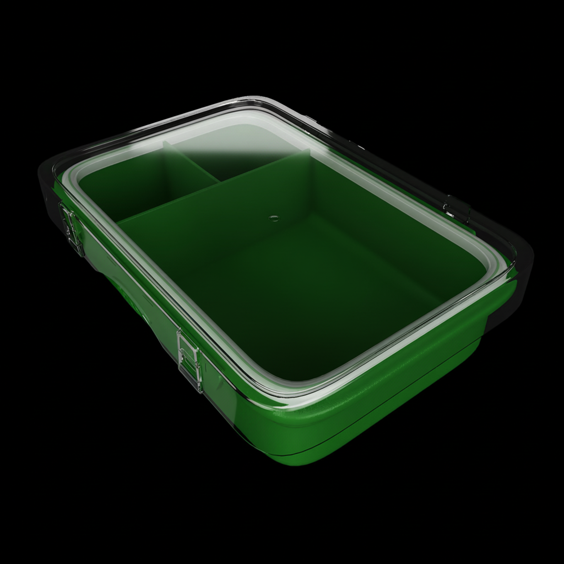 Broodtrommel lunchbox rechthoekig donkergroen